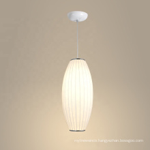 Minimalist Nordic White Style Fabric Shade Pendant Hanging Lamp for Home Decoration